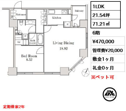 LaSante一番町 (ラサンテ一番町) 47万円