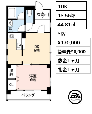 アブレスト浜町 17万円