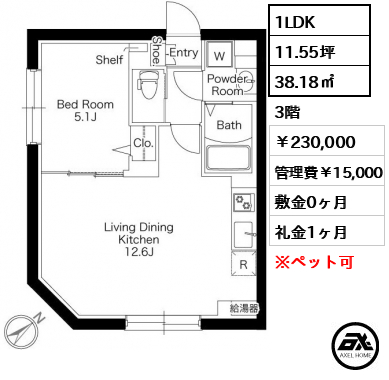 エルファーロ赤坂 230,000円