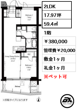 代々木参宮橋テラス 38万円