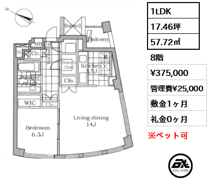 レジディアタワー乃木坂 36.5万円