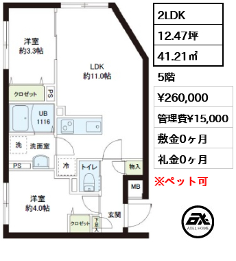 レピュア小石川レジデンス 26万円