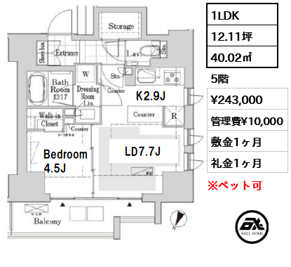 リブクオーレ神保町 24.3万円