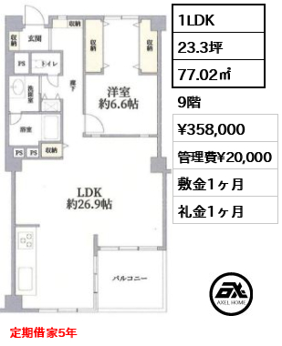 赤坂パインクレスト 35.8万円