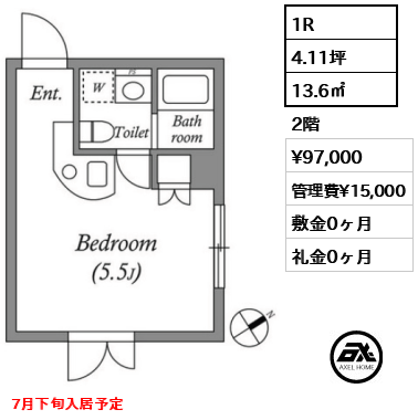 ルネサンスコート千駄ヶ谷NORTH 9.7万円