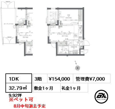 ZOOM新宿夏目坂（ズーム新宿夏目坂）　 15.4万円