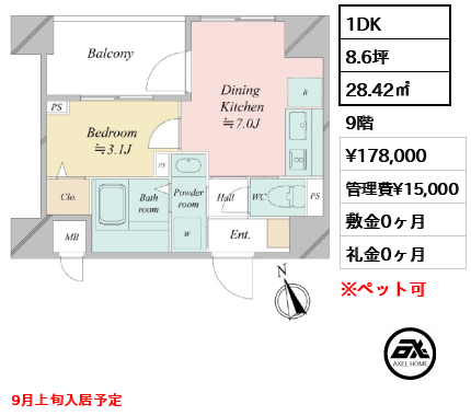 ドゥーエ銀座イーストⅢ 17.8万円