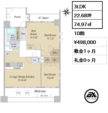 シティハウス本郷弓町 49.8万円