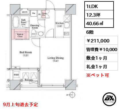 パークキューブ八丁堀 21.1万円