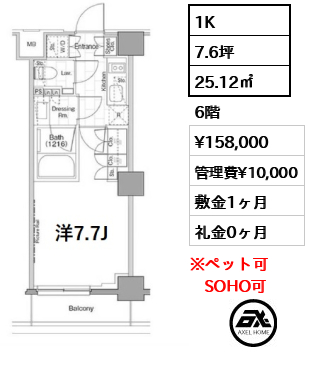 ザ・パークハビオ新宿 15.8万円
