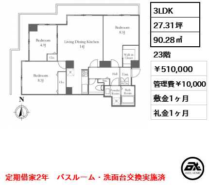 リバーシティ21 イーストタワーズ 10号棟 510,000円