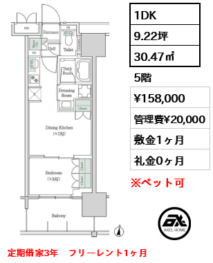 ブルックサイドレジデンス木場 15.8万円
