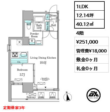 ミリアレジデンス新宿御苑 25.1万円
