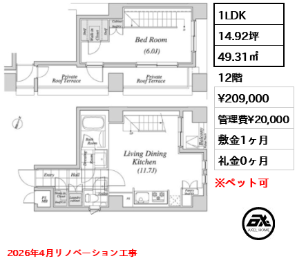 レジディア神田 20.9万円