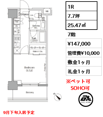 ザ・パークハビオ月島フロント 14.7万円