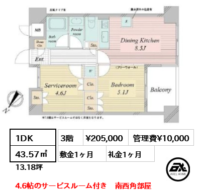 アクティ東仲通り 20.5万円