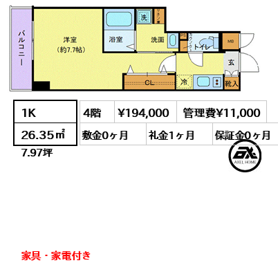 ハーモニーレジデンス新宿EAST 19.4万円
