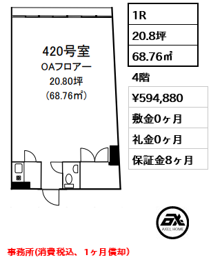 東京セントラル表参道　 59.5万円