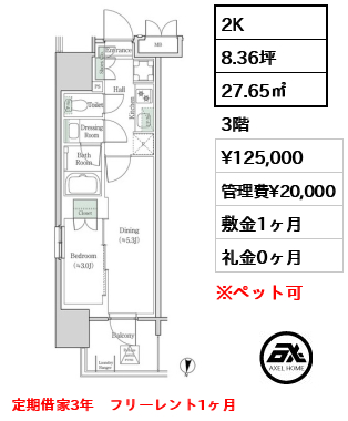 ブルックサイドレジデンス木場 12.5万円