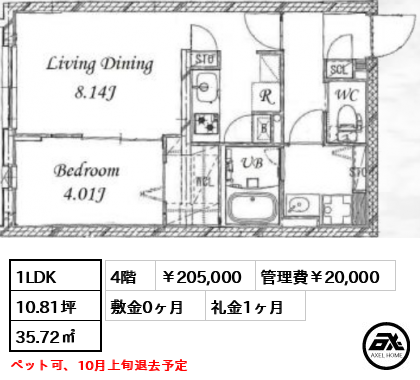 フラッフィー市谷台町 205,000円