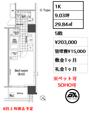 パークハビオ赤坂タワー 20.3万円