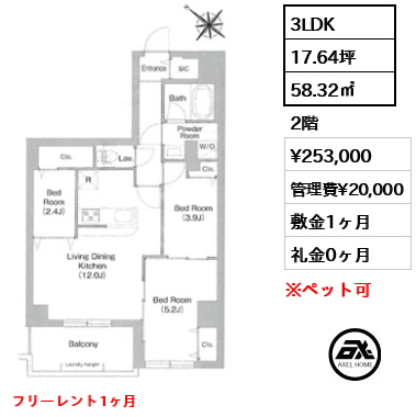 コンフォリア・リヴ豊洲キャナル 25.3万円