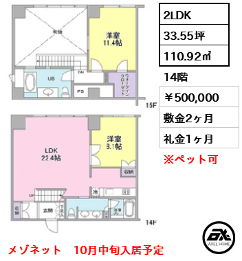 フォレストタウン参宮橋 50万円