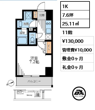 ザ・パーククロス門前仲町 13万円