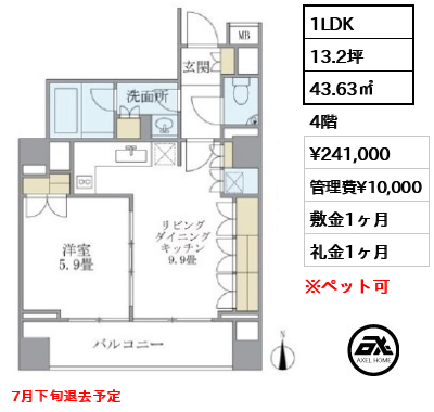 KDXレジデンス南麻布 24.1万円