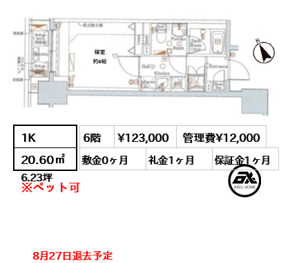 ブレシア銀座イースト 12.3万円