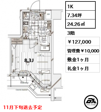 ガリシア代々木 127,000円
