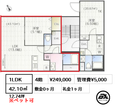 ザ・パークハウス東京 24.9万円