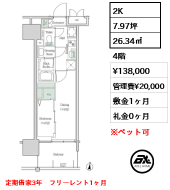 ブルックサイドレジデンス木場 13.8万円