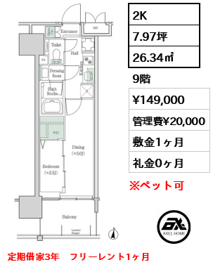 ブルックサイドレジデンス木場 14.9万円
