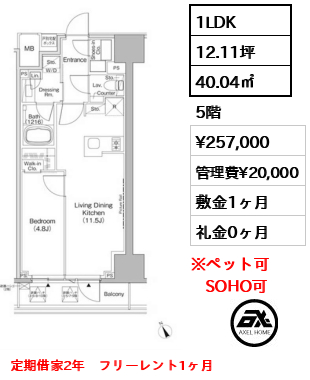 ザ・パークハビオ日本橋茅場町 25.7万円