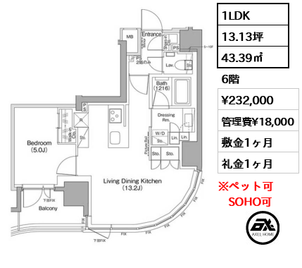 ザ・パークハビオ神楽坂 23.2万円