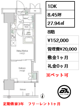 ブルックサイドレジデンス木場 15.2万円