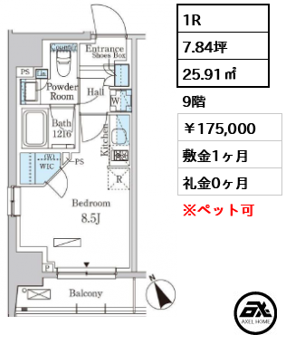 パークアクシス日本橋茅場町ステーションゲート 175,000円