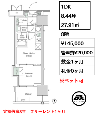 ブルックサイドレジデンス木場 14.5万円