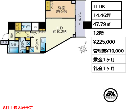 勝どきザ タワー 22.5万円