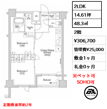 ザ・パークハビオSOHO市谷左内町 30.7万円