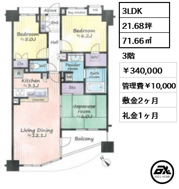 小石川ザ・レジデンスイーストスクエア 34万円