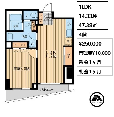 レジデンス代々木公園 25万円