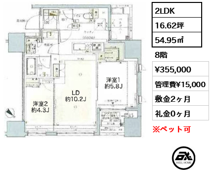 フレンシア築地 35.5万円