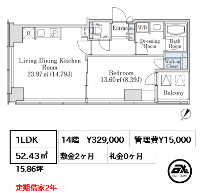 プラティーヌ新宿新都心 32.9万円
