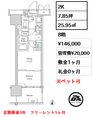 ブルックサイドレジデンス木場 14.6万円