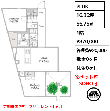 ポラスト代々木 37万円