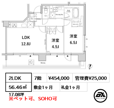 ザ・パークハビオ代々木 45.4万円