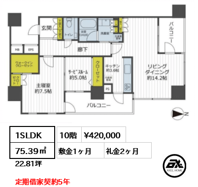 コートレジデントタワー 42万円