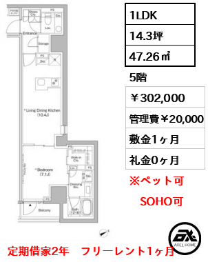 ザ・パークハビオ日本橋茅場町 302,000円